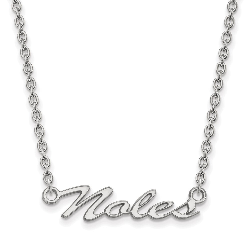 Sterling Silver Rhodium-plated Florida State University Script Necklace