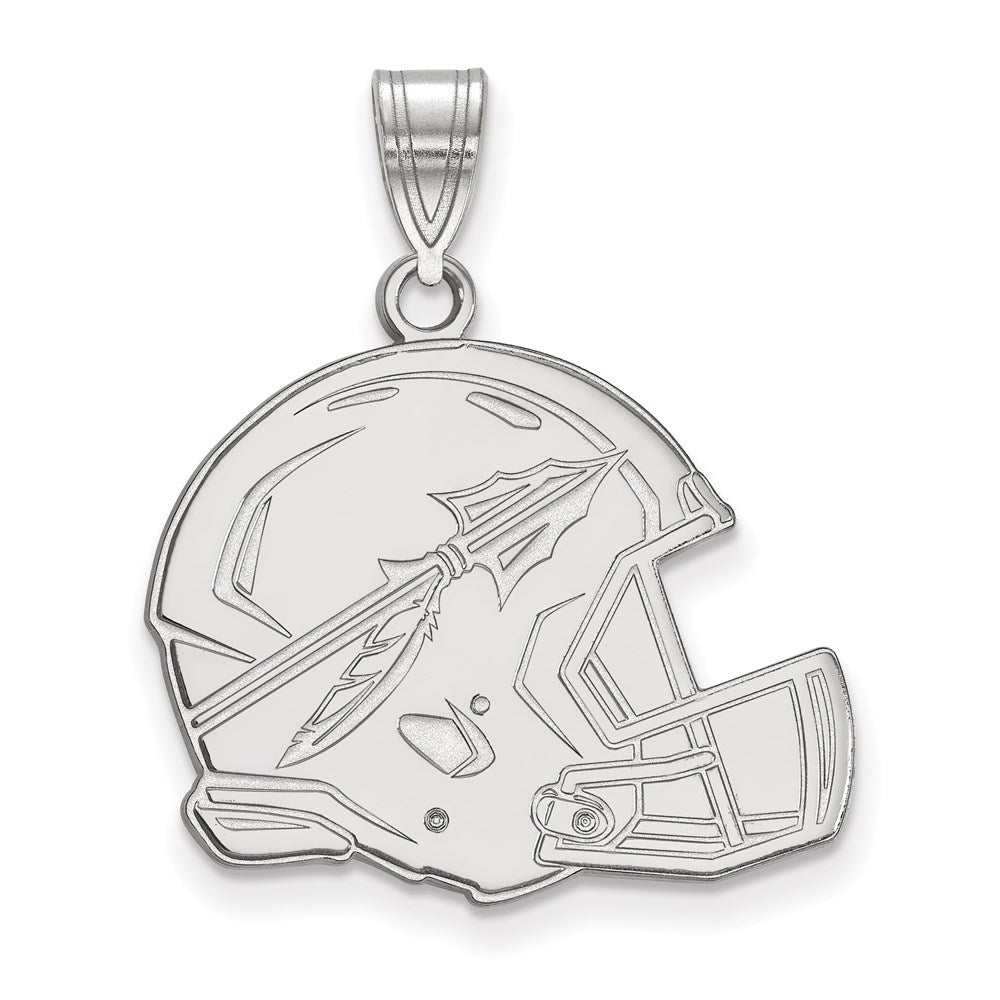 Sterling Silver Rhodium-plated Florida State U. Large Helmet Pendant