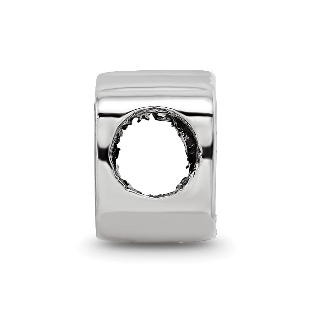 Sterling Silver Rhodium-plated U. of Florida Gator Enamel Logo Bead