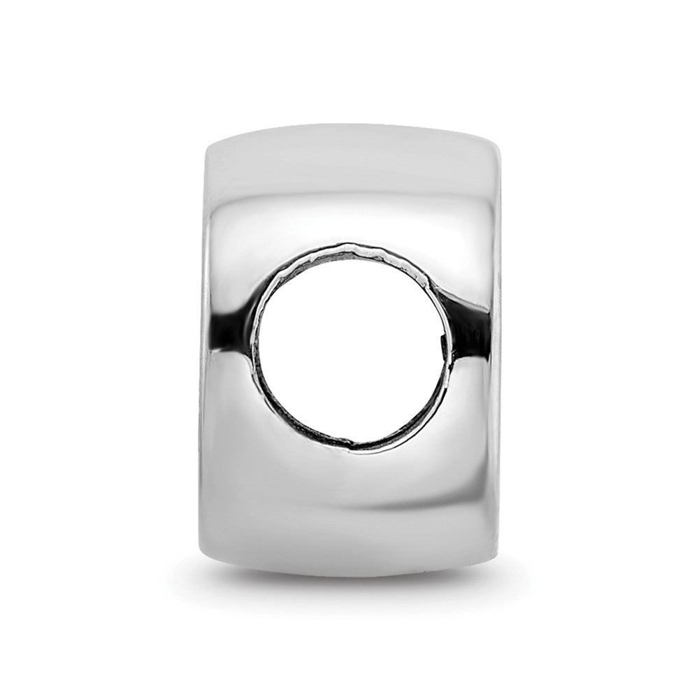 Sterling Silver Rhodium-plated U. of Florida Enamel Double Logo Bead