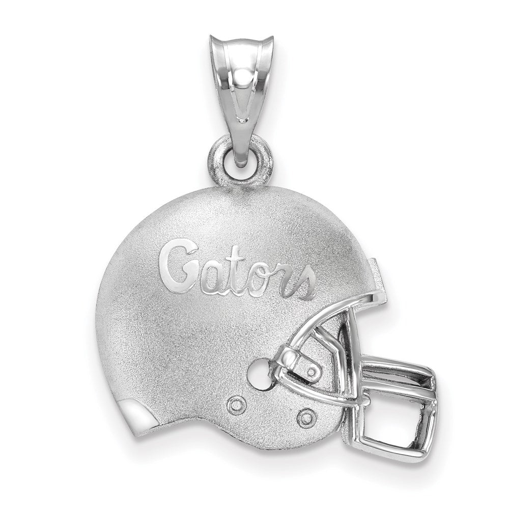 Sterling Silver Rhodium-plated University of Florida Helmet Pendant