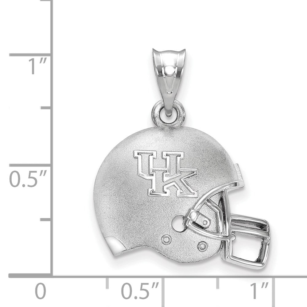 Sterling Silver Rhodium-plated U. of Kentucky Football Helmet Pendant