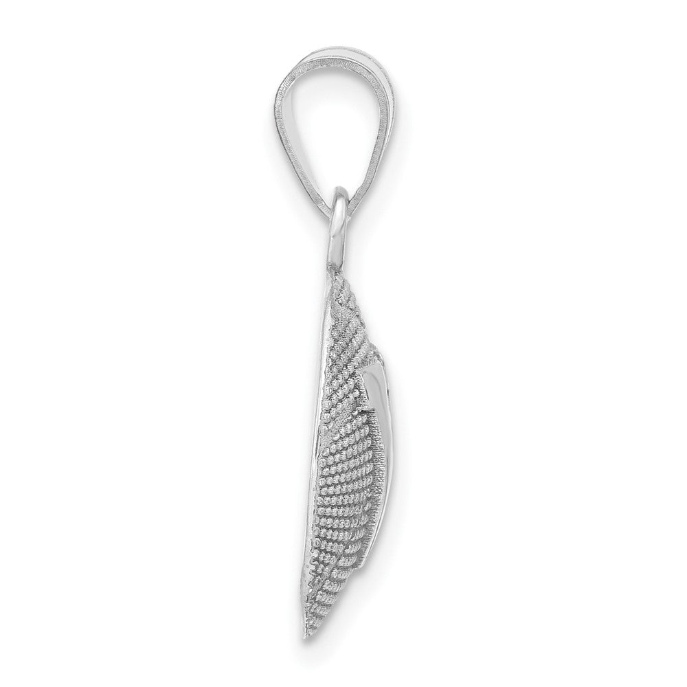 Sterling Silver Rhodium-plated University of Virginia Basketball Pendant