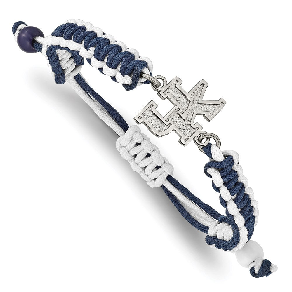 Stainless Steel University of Kentucky Adjustable Cord Bracelet