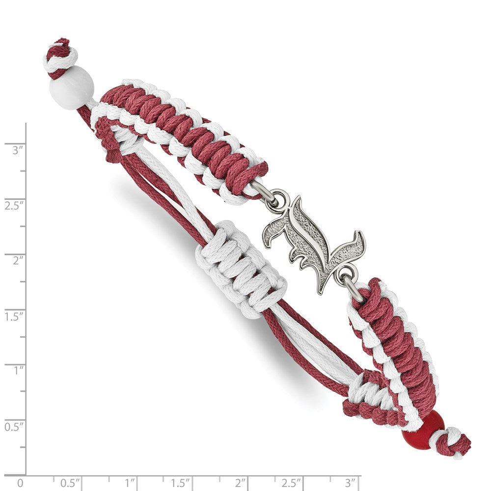 Stainless Steel University of Louisville Adjustable Cord Bracelet