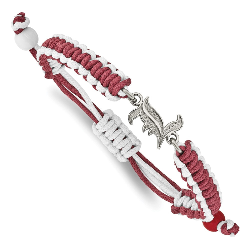 Stainless Steel University of Louisville Adjustable Cord Bracelet