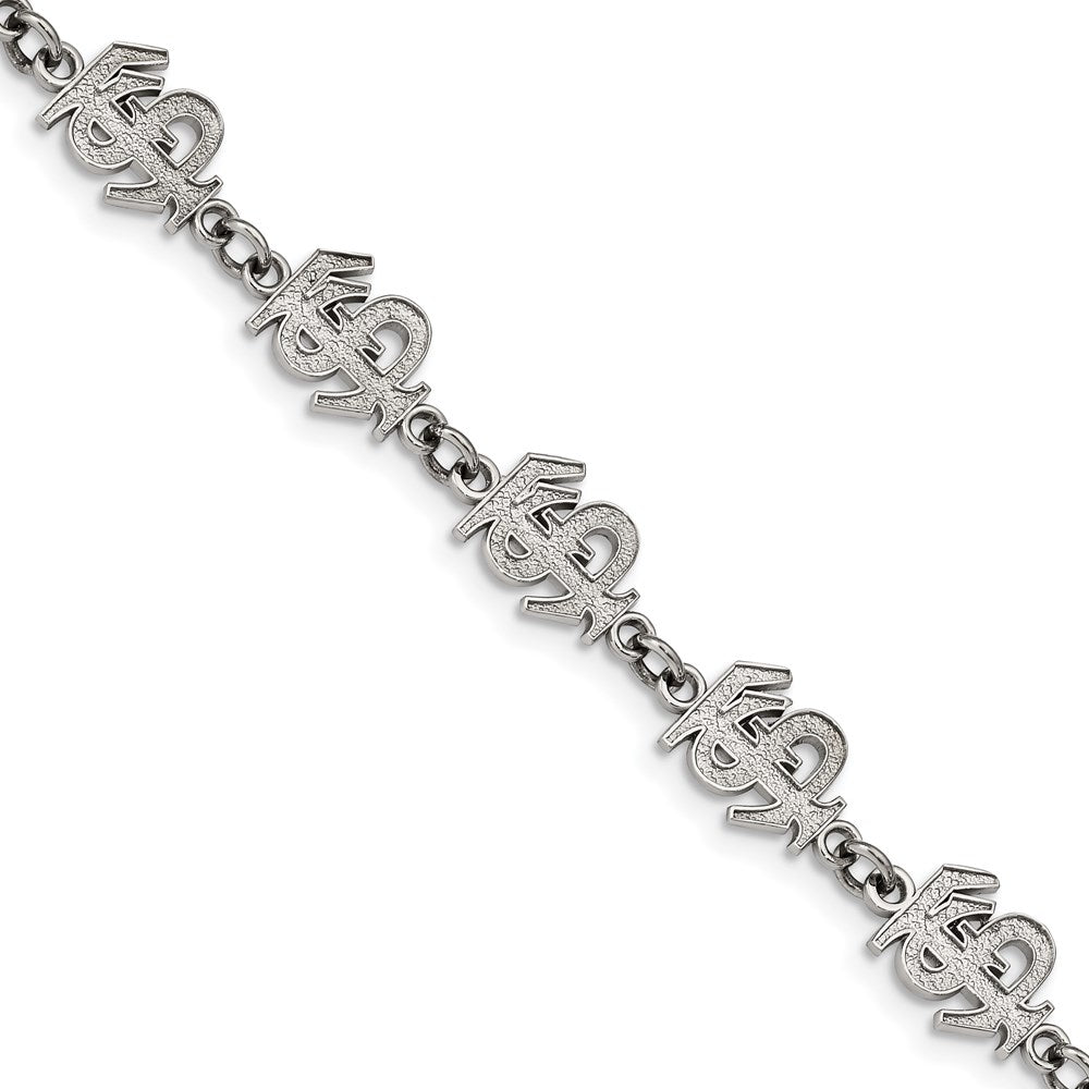 Stainless Steel Florida State University Link Bracelet with 1.5 in Ext