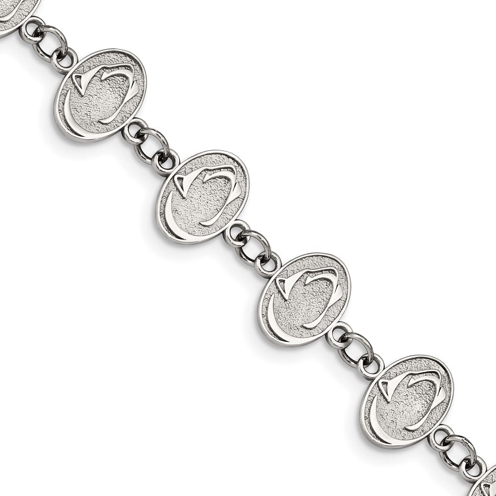 Stainless Steel Penn State U. Logo Bracelet with 1.5 in Ext