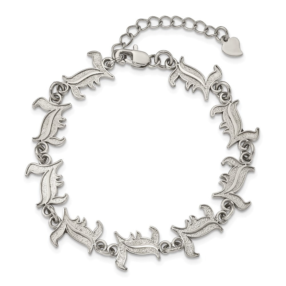 Stainless Steel Univ of Louisville Bracelet with 1.5 in Ext