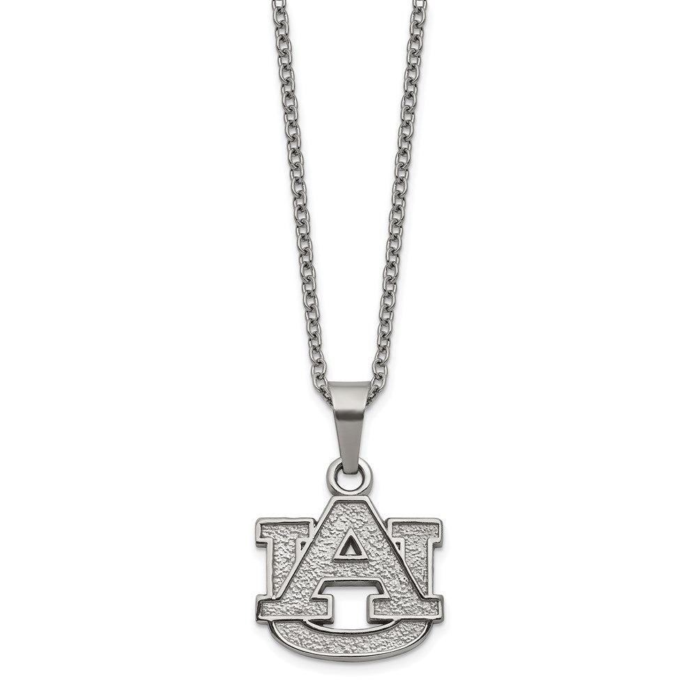 Stainless Steel Auburn University Pendant Necklace with 2 in Ext