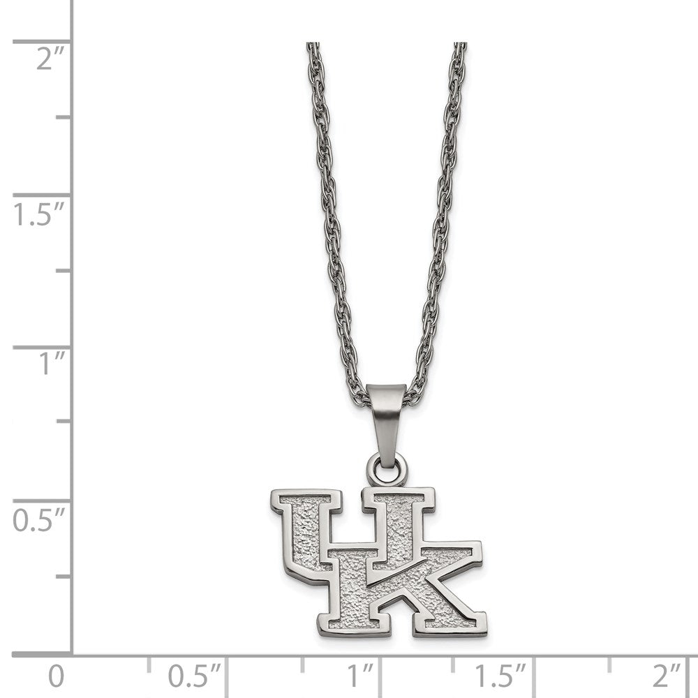 Stainless Steel U. of Kentucky U-K Necklace with 2 in Ext