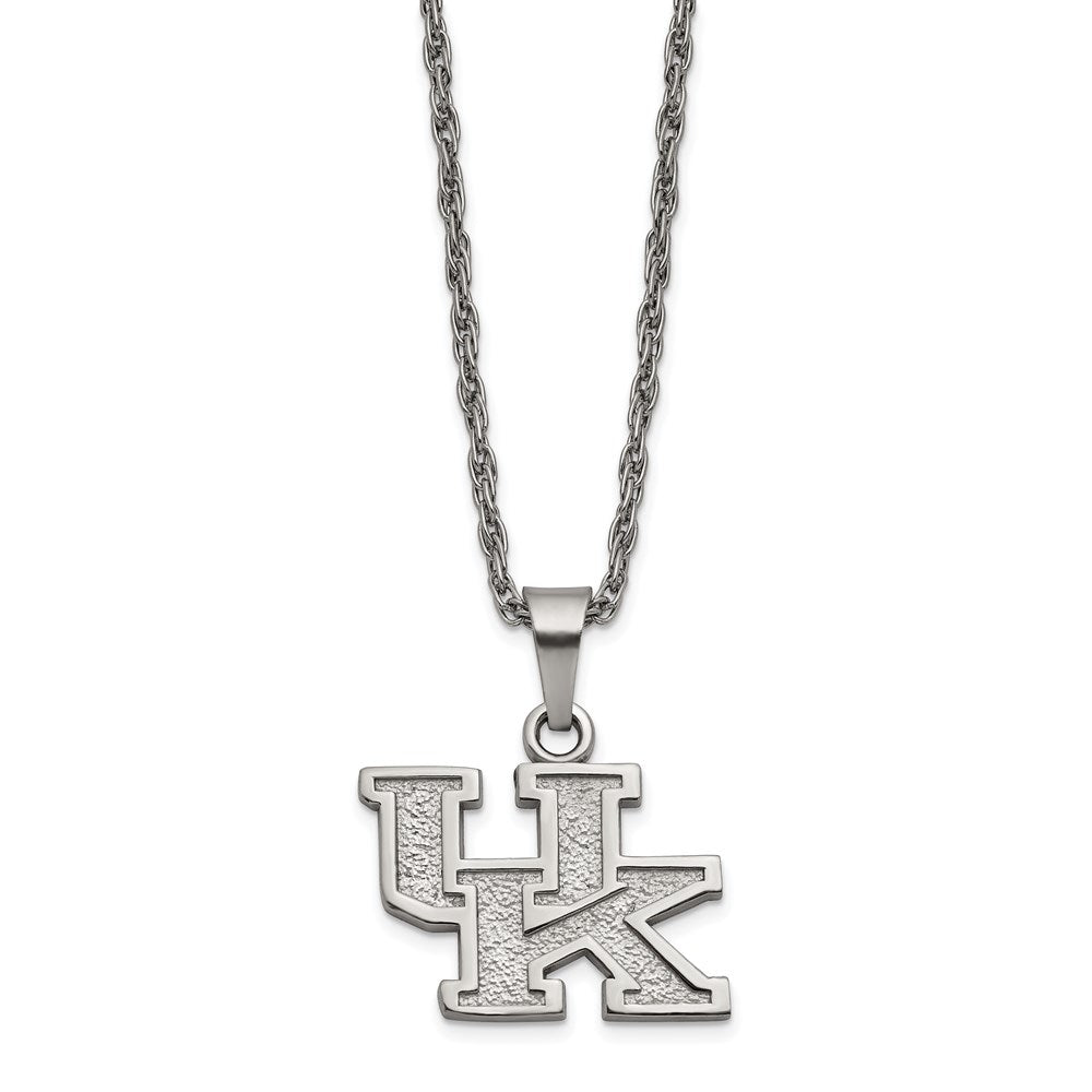 Stainless Steel U. of Kentucky U-K Necklace with 2 in Ext