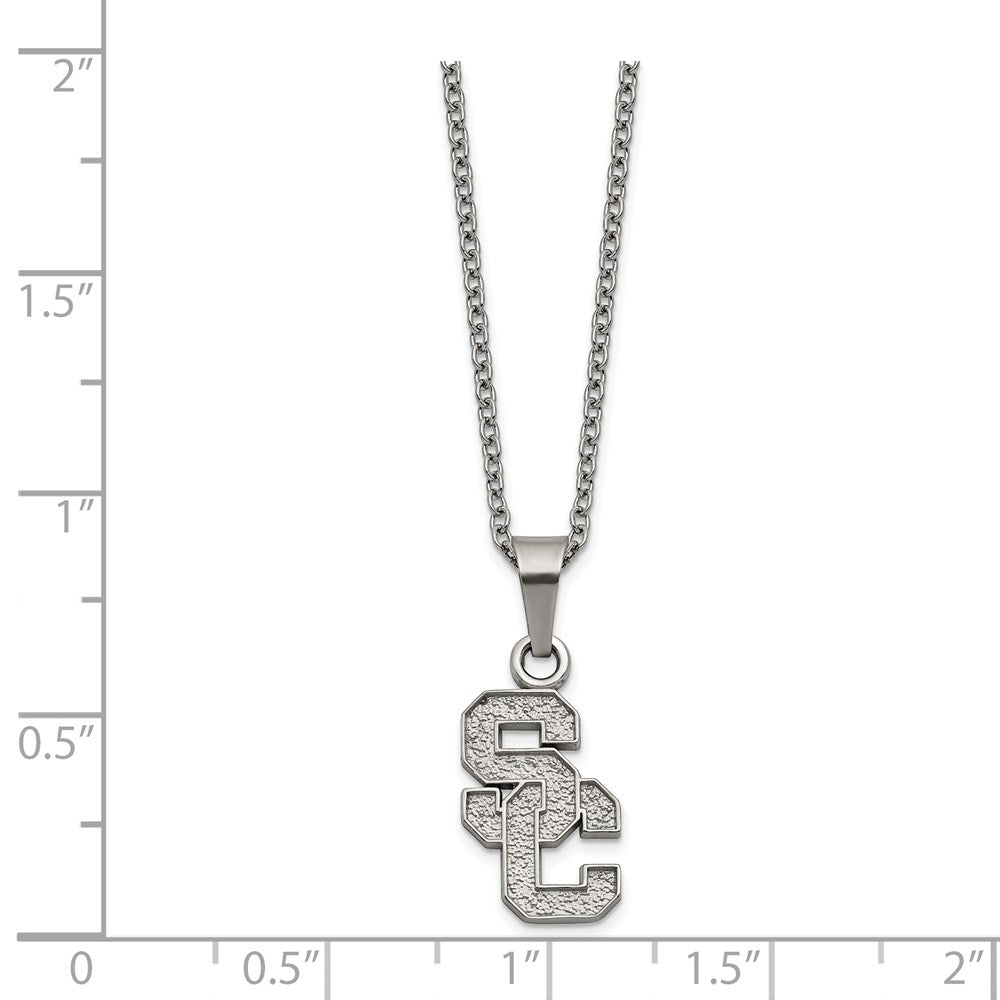 Stainless Steel U. of Southern California Necklace with 2 in Ext