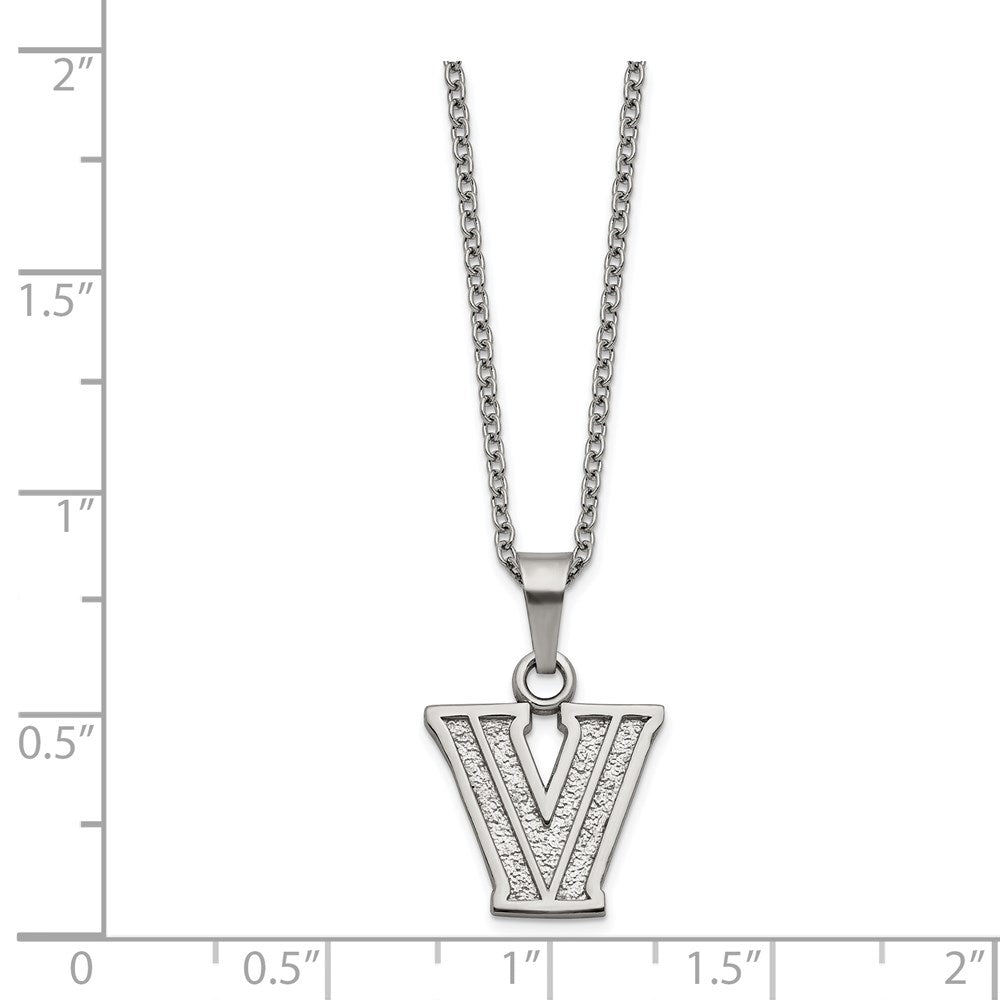 Stainless Steel Villanova University Pendant Necklace with 2 in Ext