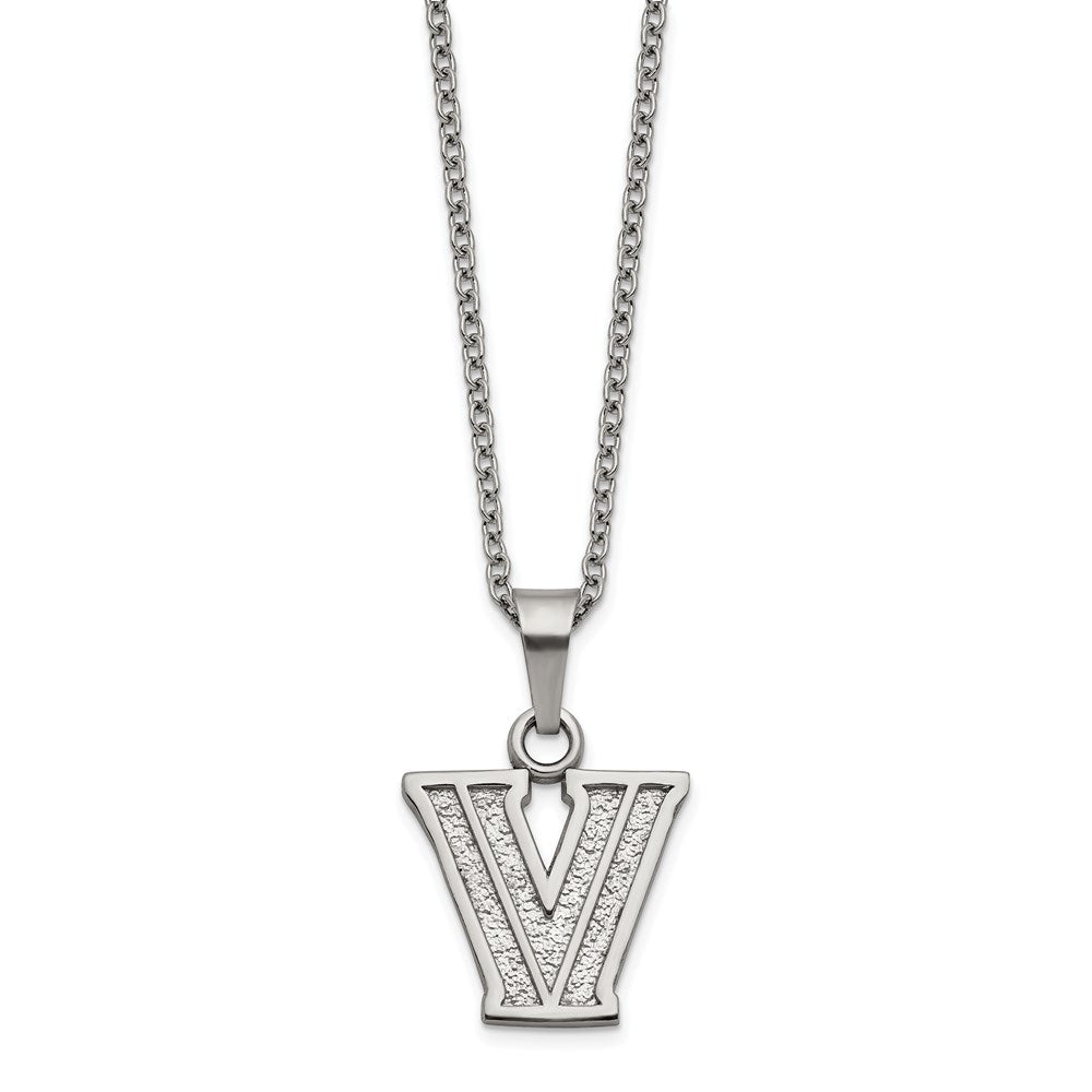 Stainless Steel Villanova University Pendant Necklace with 2 in Ext