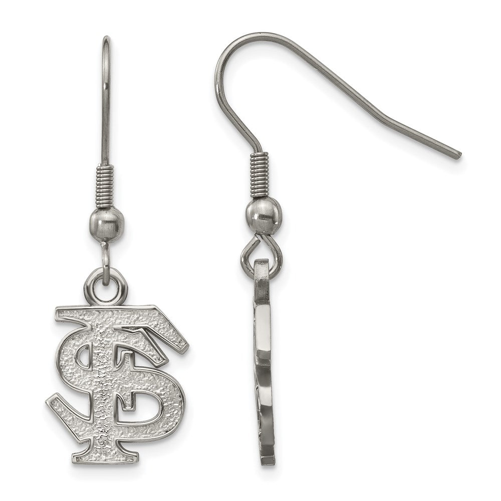 Stainless Steel Florida State University Dangle Earrings