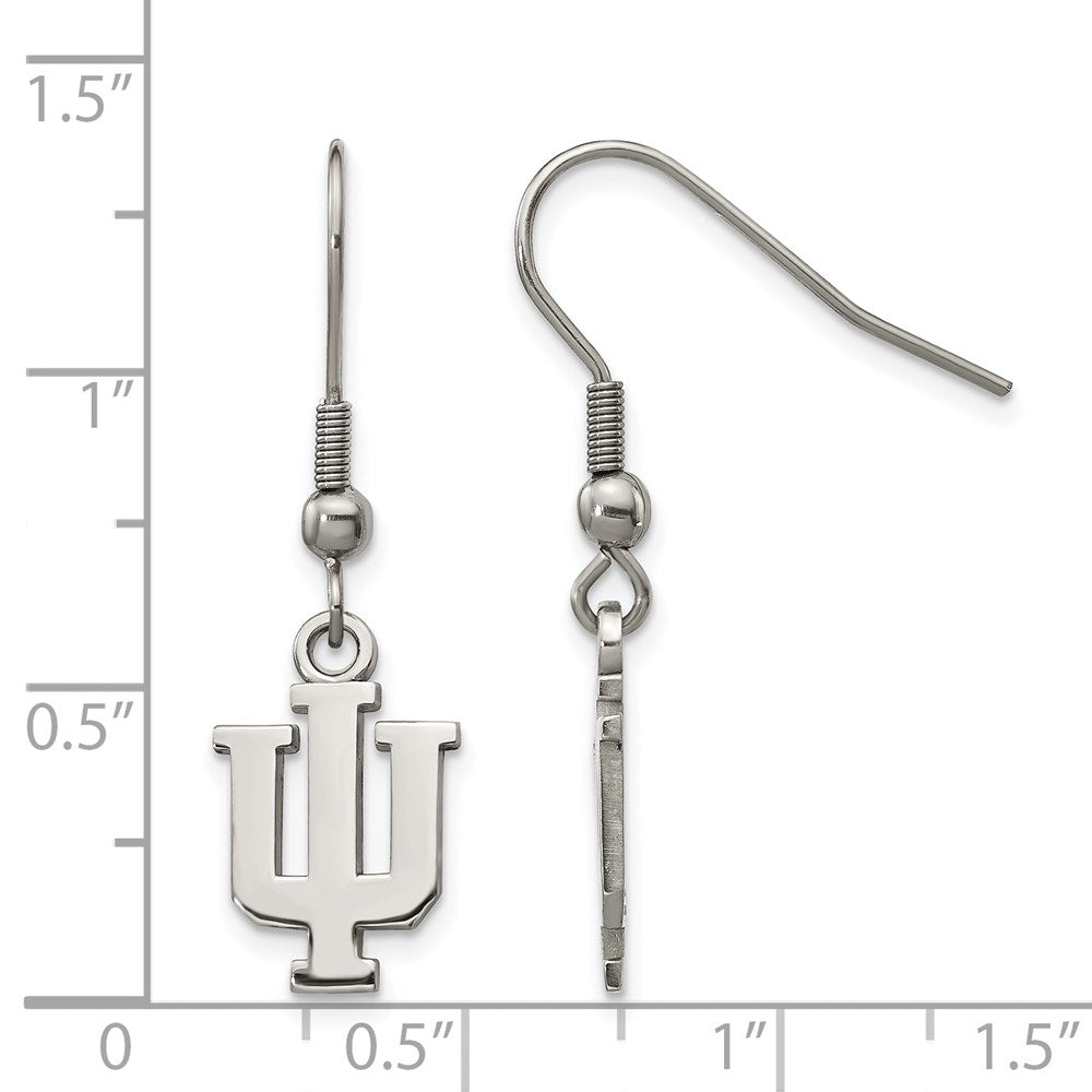 Stainless Steel Indiana University Dangle Earrings