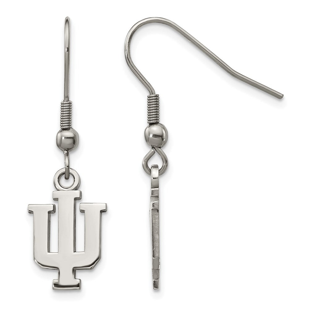 Stainless Steel Indiana University Dangle Earrings