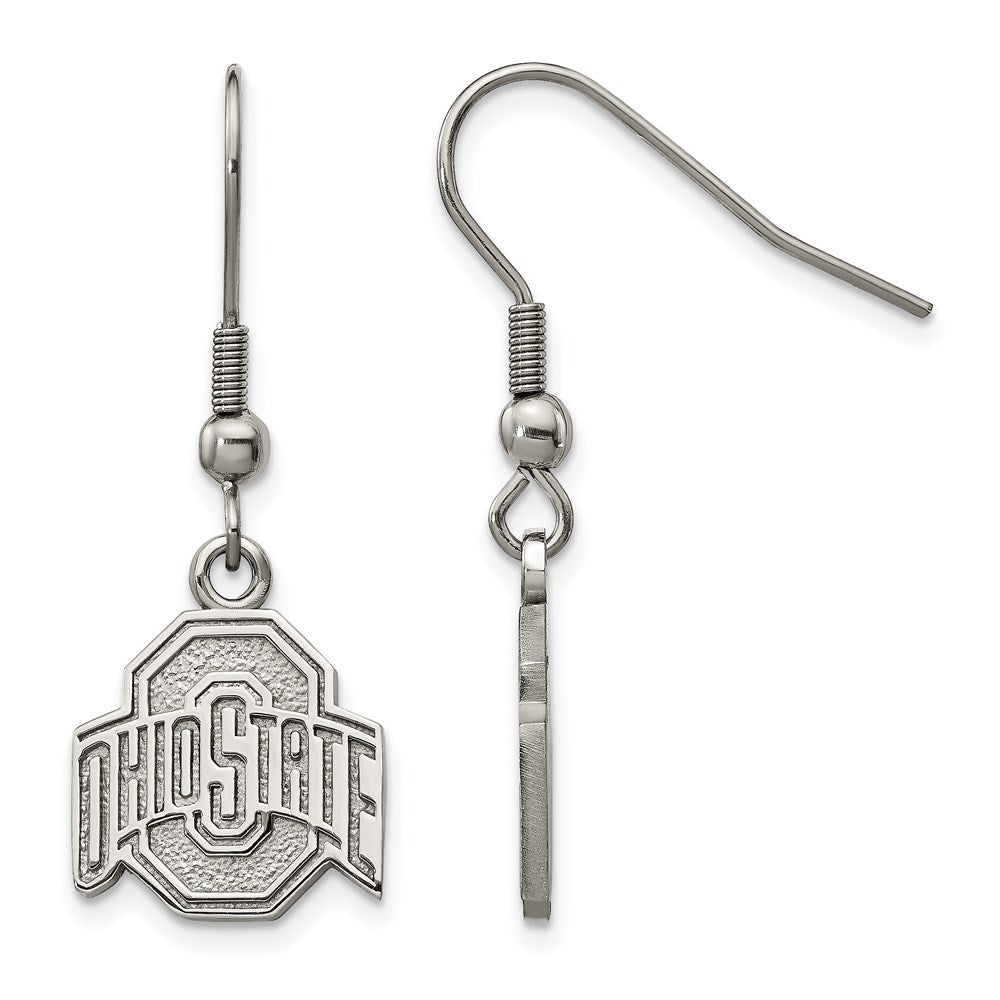 Stainless Steel The Ohio State University Dangle Earrings