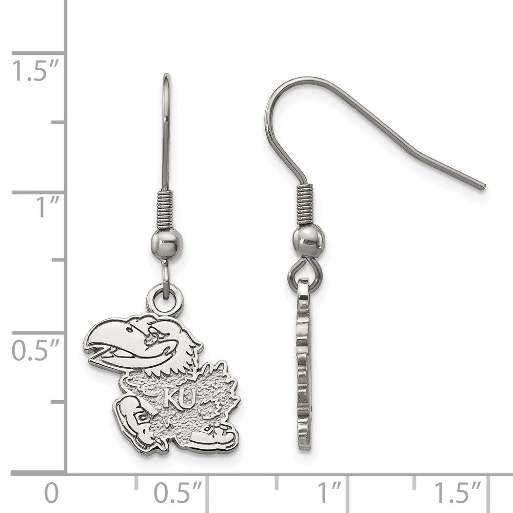 Stainless Steel The University of Kansas Dangle Earrings