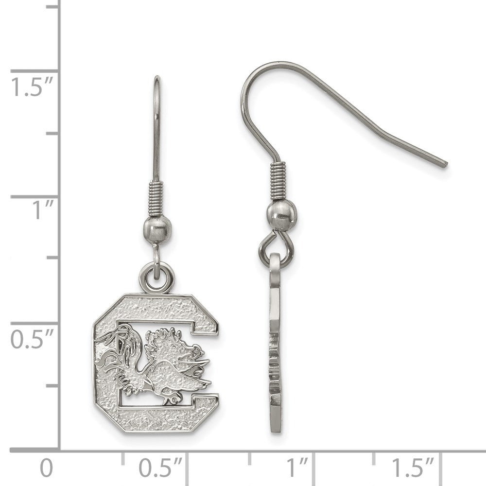 Stainless Steel University of South Carolina Dangle Earrings
