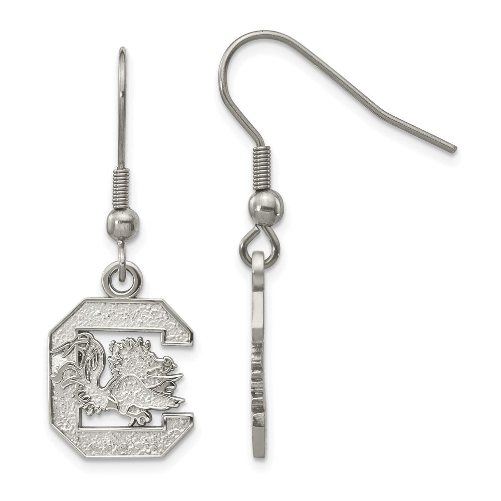 Stainless Steel University of South Carolina Dangle Earrings