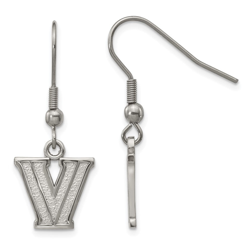 Stainless Steel Villanova University Dangle Earrings