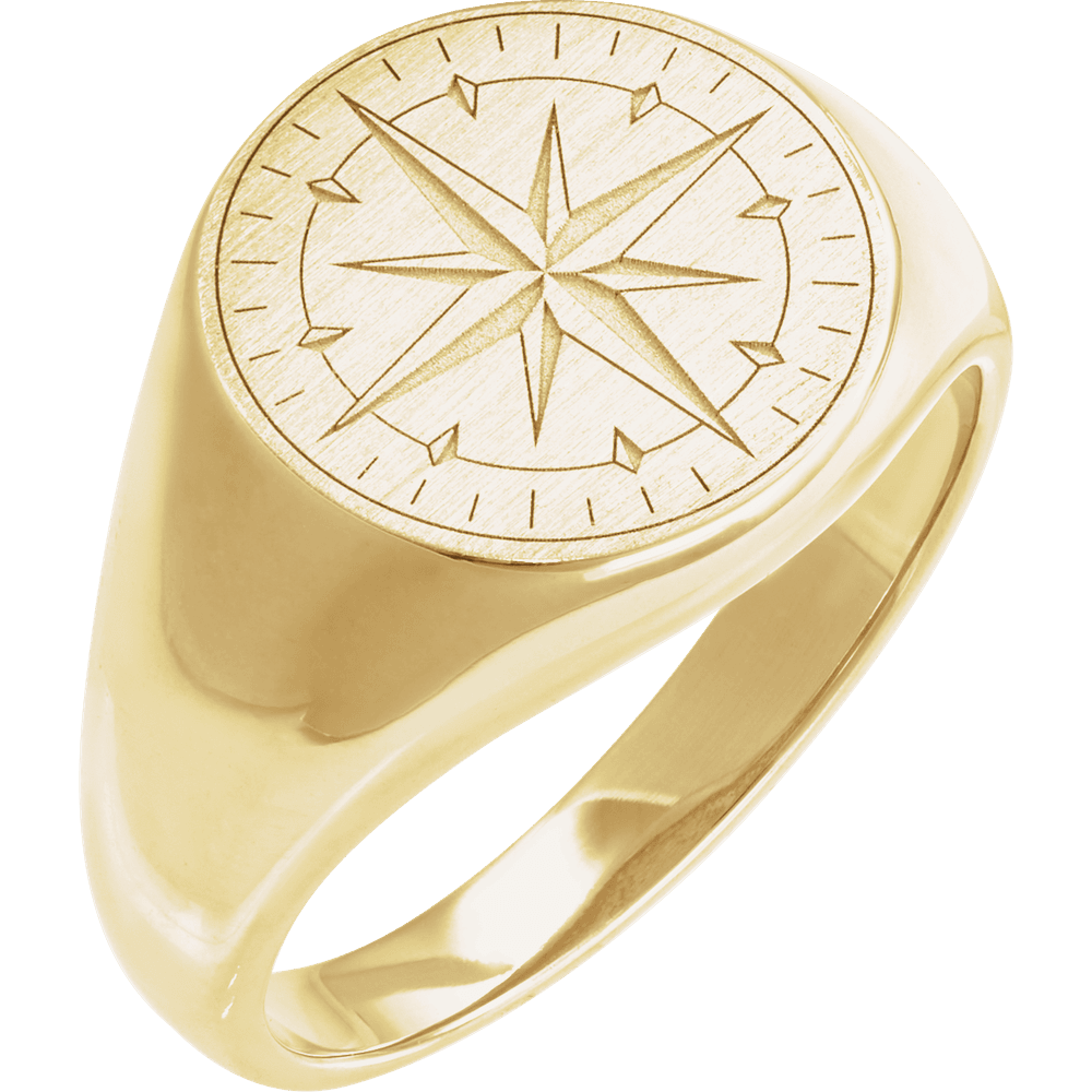 Compass Signet Ring