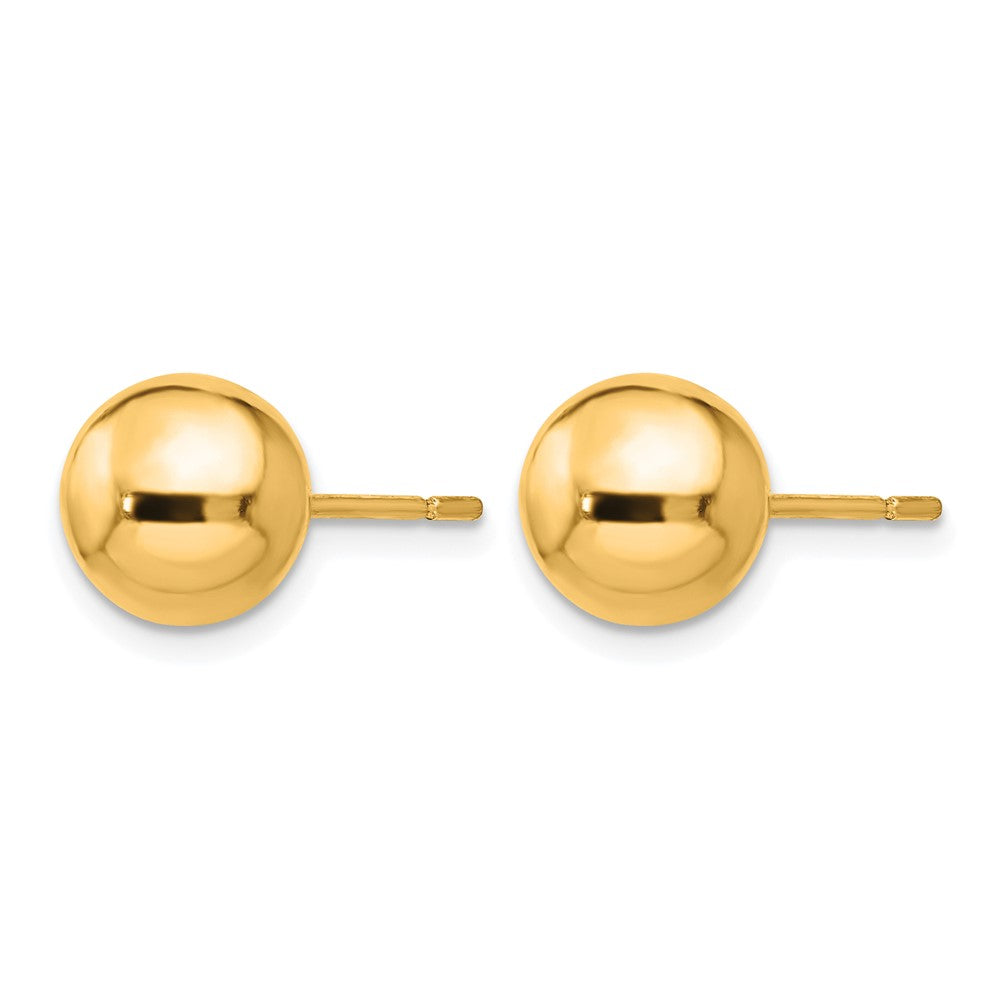 Sterling Silver Gold-plated 8mm Polished Ball Post Earrings