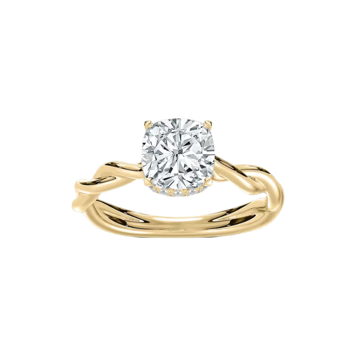 *Cushion Eleanor Hidden Halo Twist