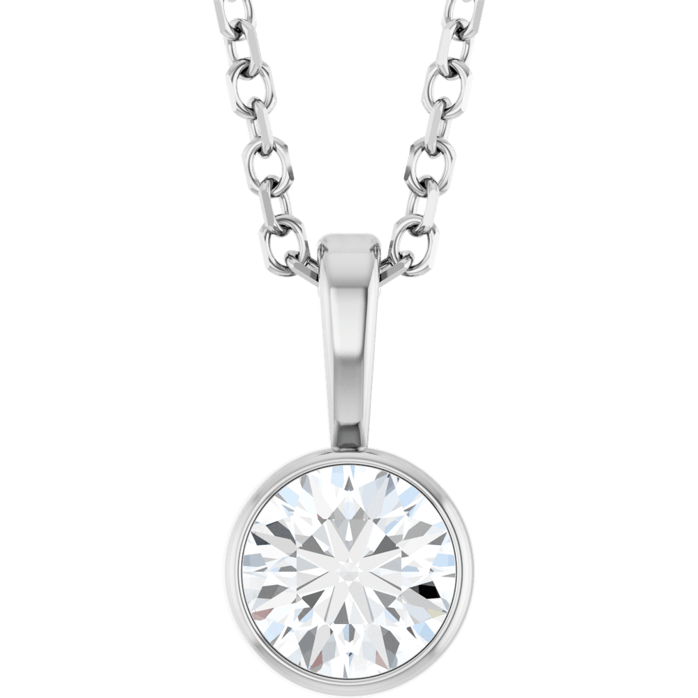 Élise 14K Gold Bezel Diamond Necklace – 0.25 CT