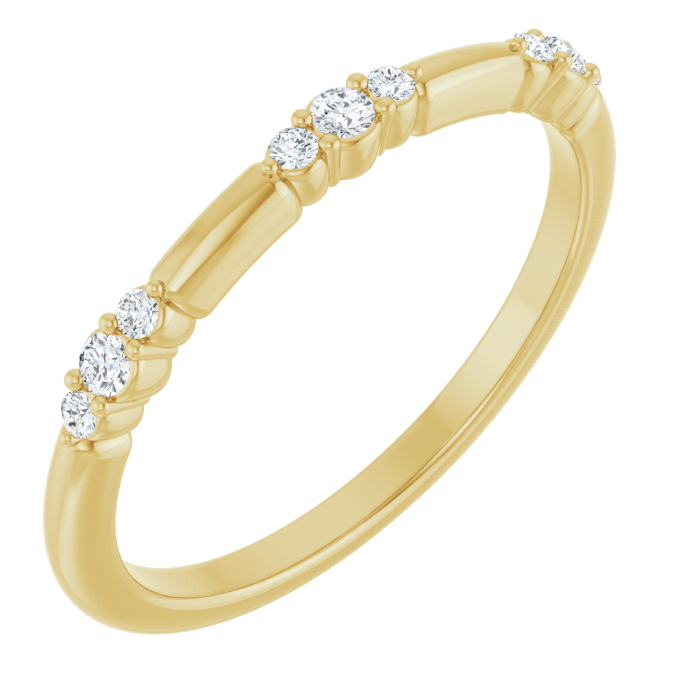 Élise 14K Gold Diamond Stackable Ring – 1/8 CTW