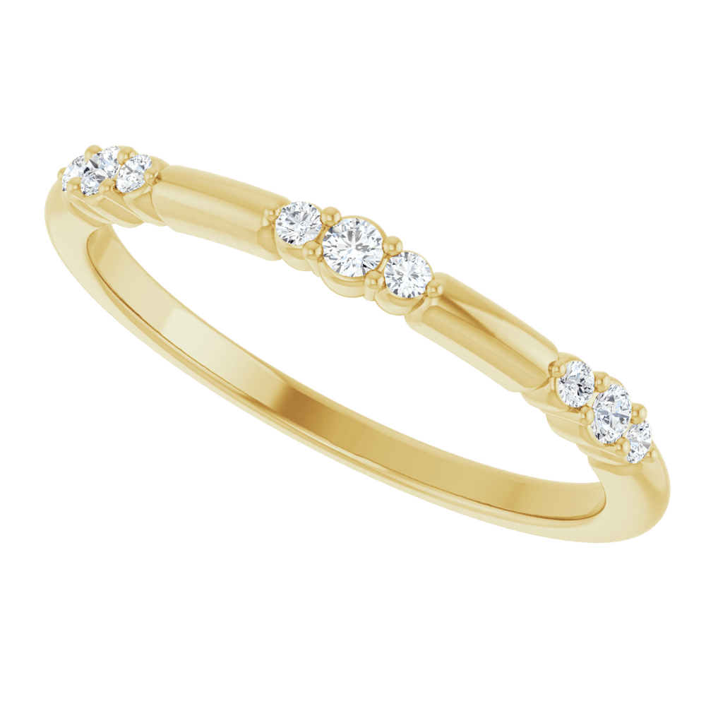 Élise 14K Gold Diamond Stackable Ring – 1/8 CTW