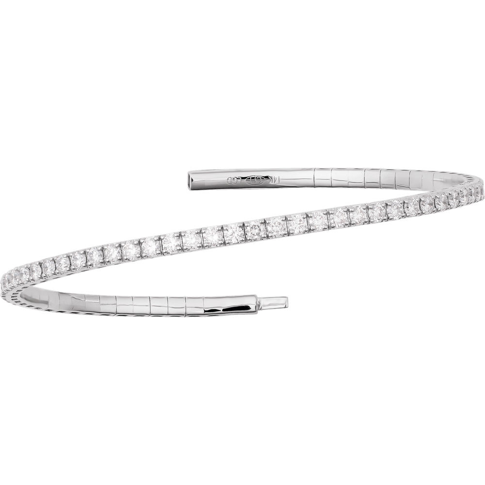 Étoile 14K Gold Flexible Diamond Bangle – 1 CTW