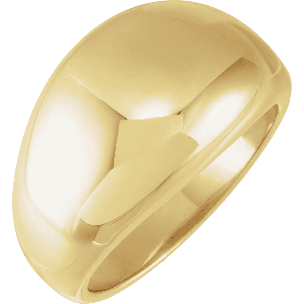 Riviera 14K Gold Dome Ring – 8 mm or 12 mm